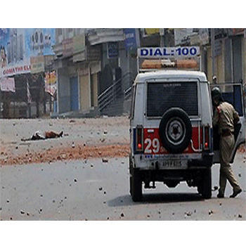 Two killed in police firing in Hyderabad, curfew imposed